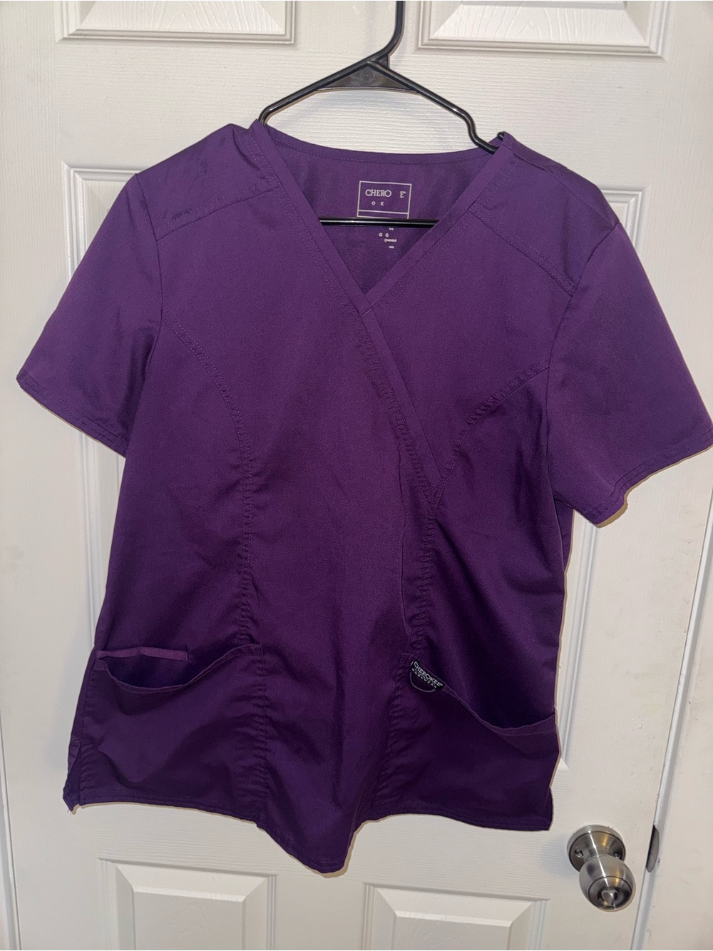 Cherokee Purple Women's Wrap Scrub Top
